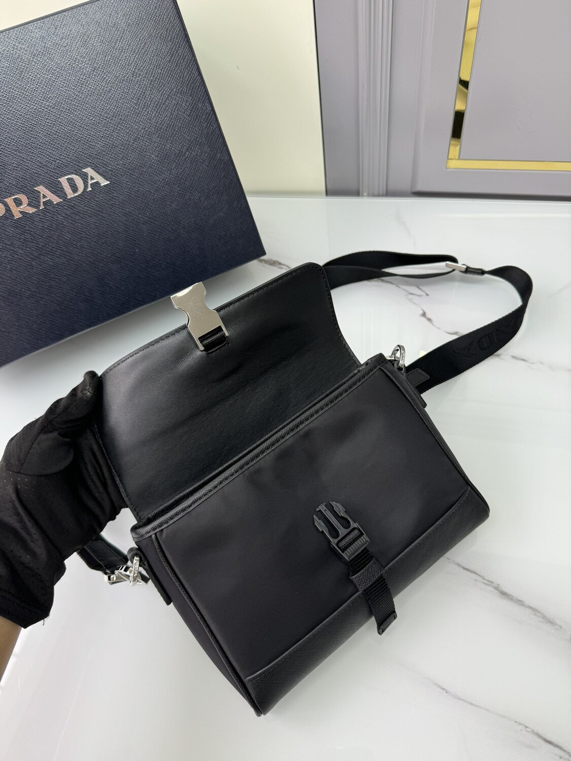   RD Re-Nylon and Saffiano shoulder bag (,  6)