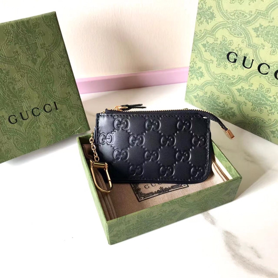  Gucci GG Emblem zip key case (,  5)