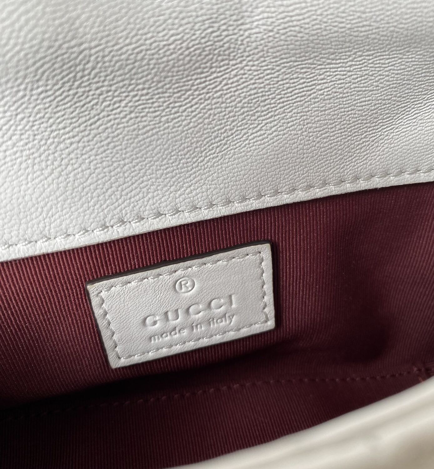 Сумка женская из натуральной кожи белая GUССI (вид 7) Сумка женская из натуральной кожи белая GUССI (фото, вид 7)