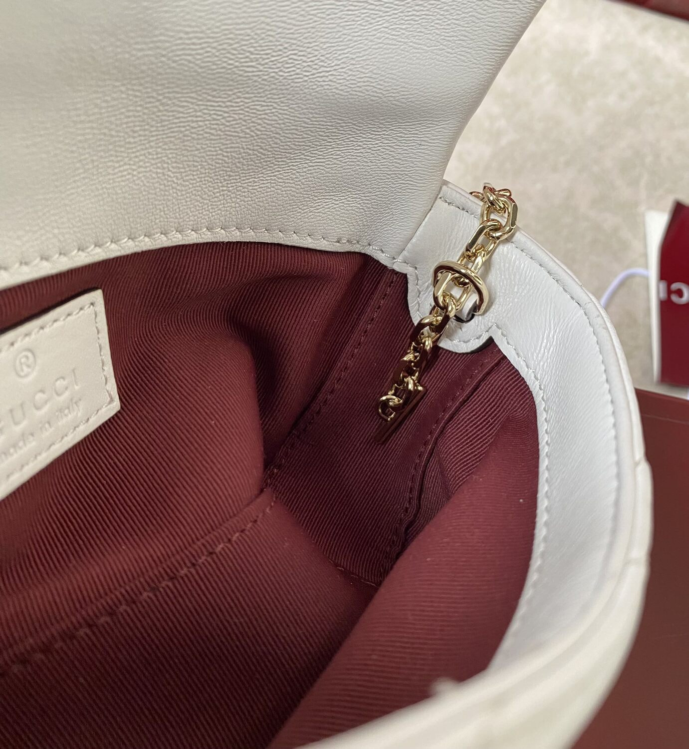 Сумка женская из натуральной кожи белая GUССI (вид 8) Сумка женская из натуральной кожи белая GUССI (фото, вид 8)