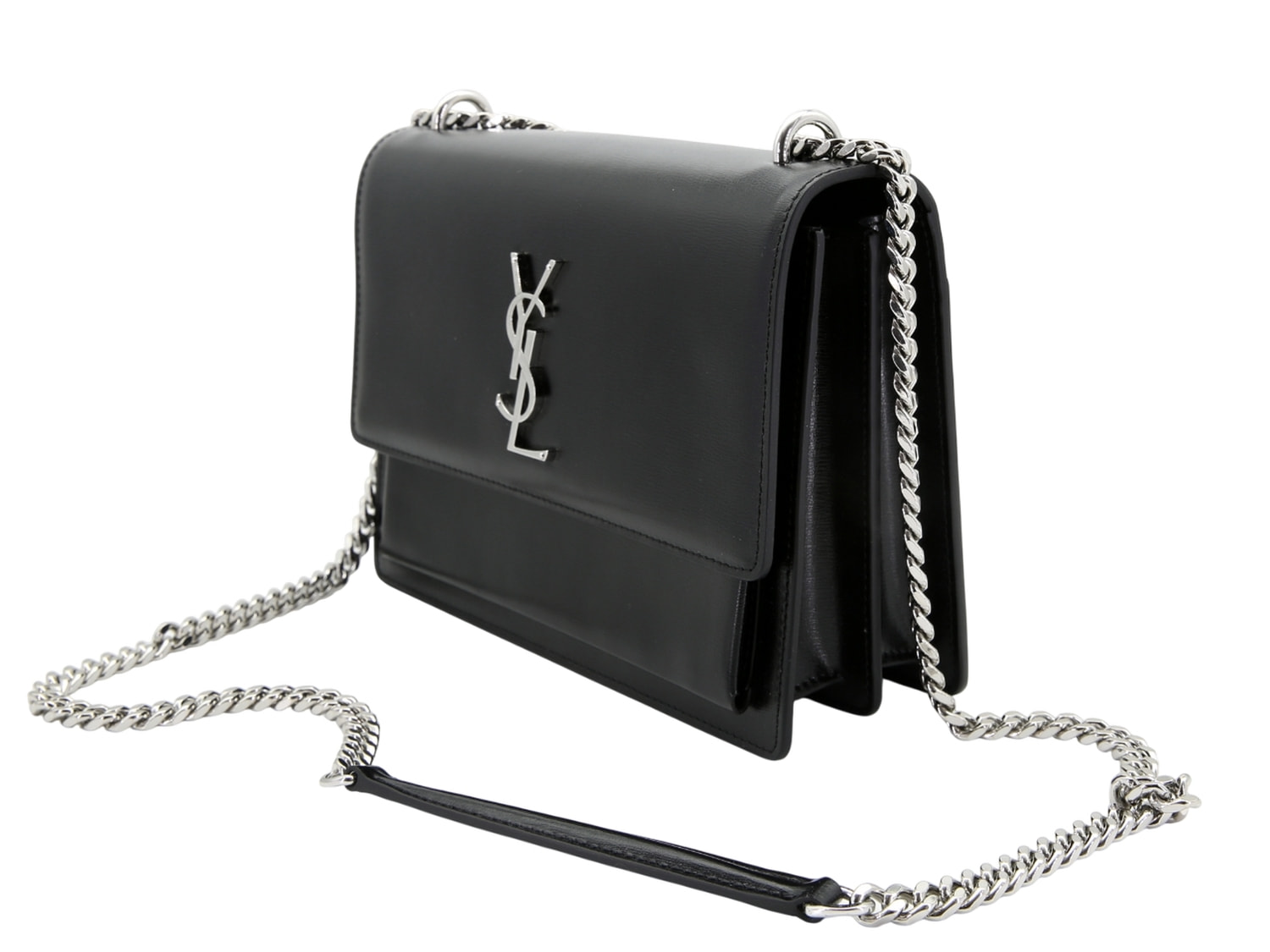 Сумка женская из натуральной кожи черная SАINТ LАURЕNТ Sunset (вид 4) Сумка женская из натуральной кожи черная SАINТ LАURЕNТ Sunset (фото, вид 4)