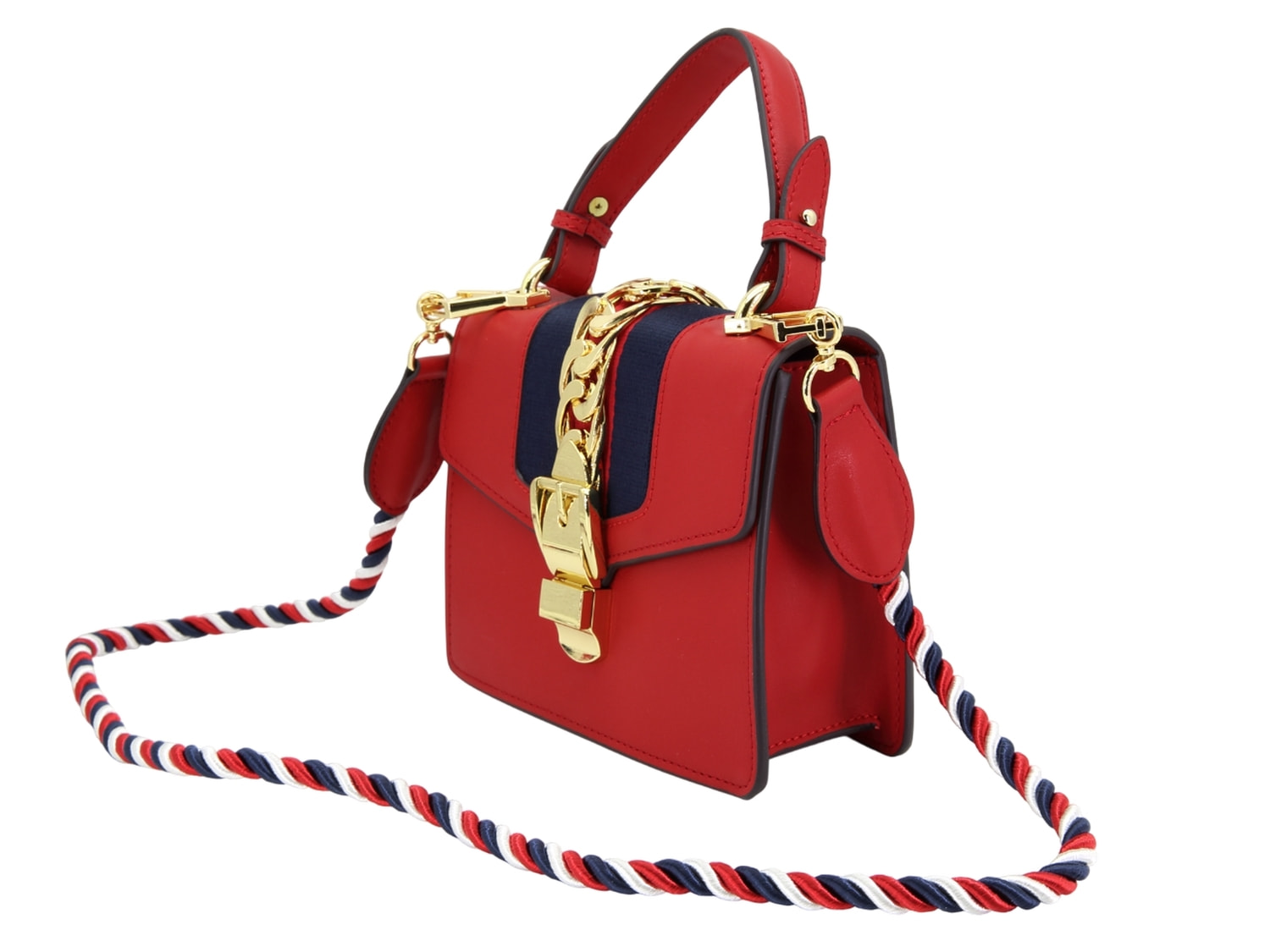 Сумка женская из натуральной кожи красная с декоративной вставкой (вид 3) Сумка женская из натуральной кожи красная с декоративной вставкой (фото, вид 3)