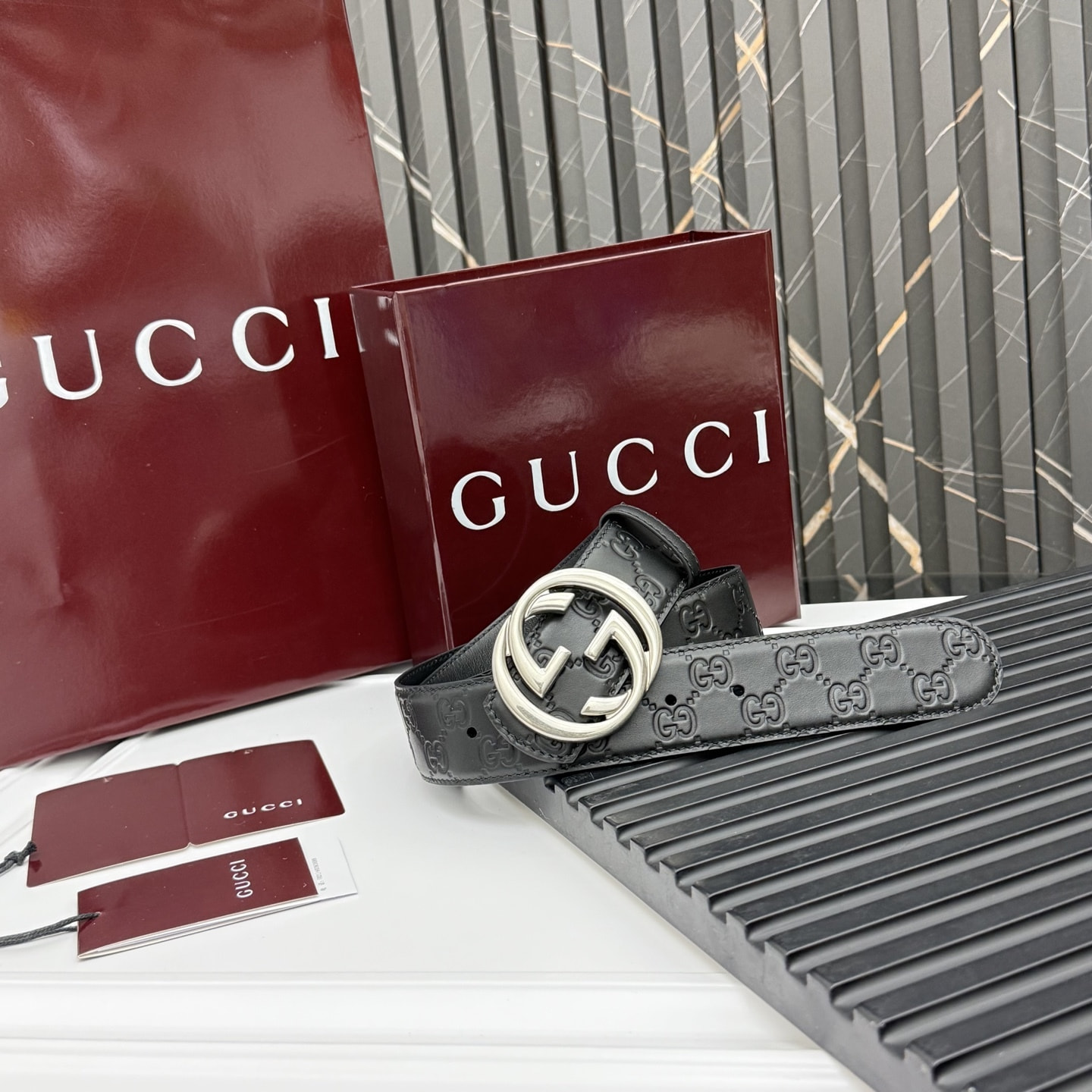 Ремень кожаный двусторонний GUССI (вид 5) Ремень кожаный двусторонний GUССI (фото, вид 5)