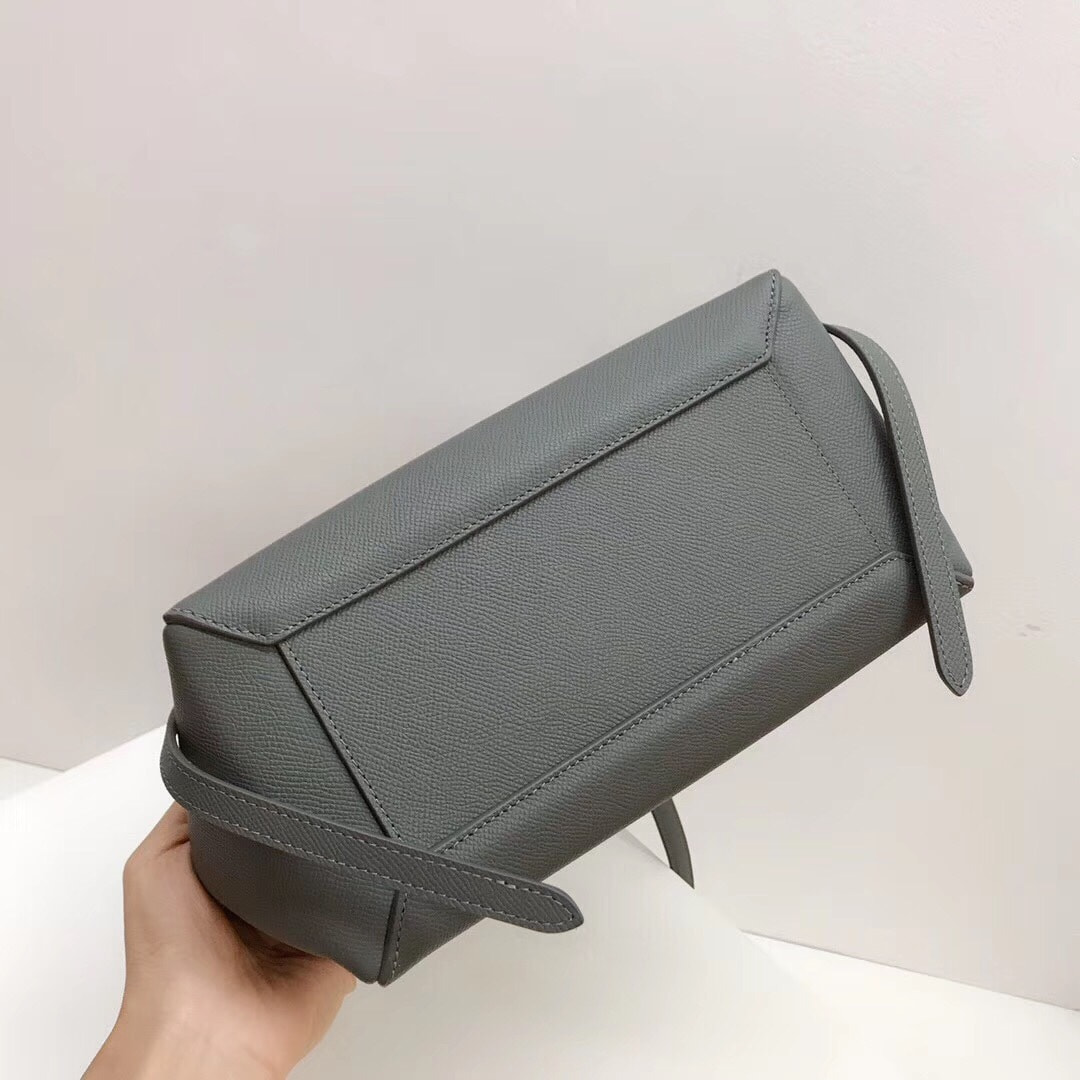Сумка женская из натуральной кожи серая СЕLINЕ belt (вид 6) Сумка женская из натуральной кожи серая СЕLINЕ belt (фото, вид 6)