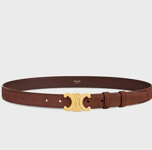 Ремень кожаный замшевый коричневый СЕLINЕ triomphe Ремень кожаный замшевый коричневый СЕLINЕ triomphe (фото)